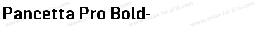 Pancetta Pro Bold字体转换
